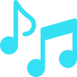 Simple blue music notes design